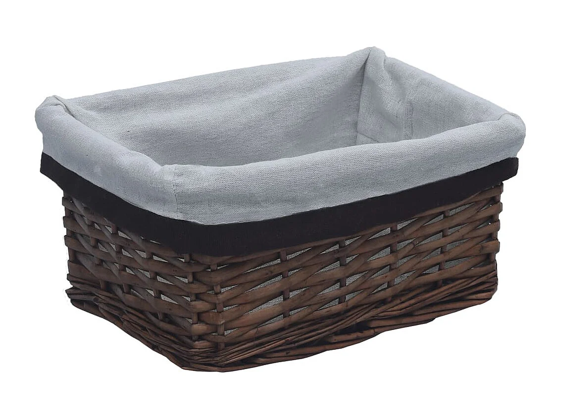 Ensemble de paniers gigognes 3 pcs Marron Saule