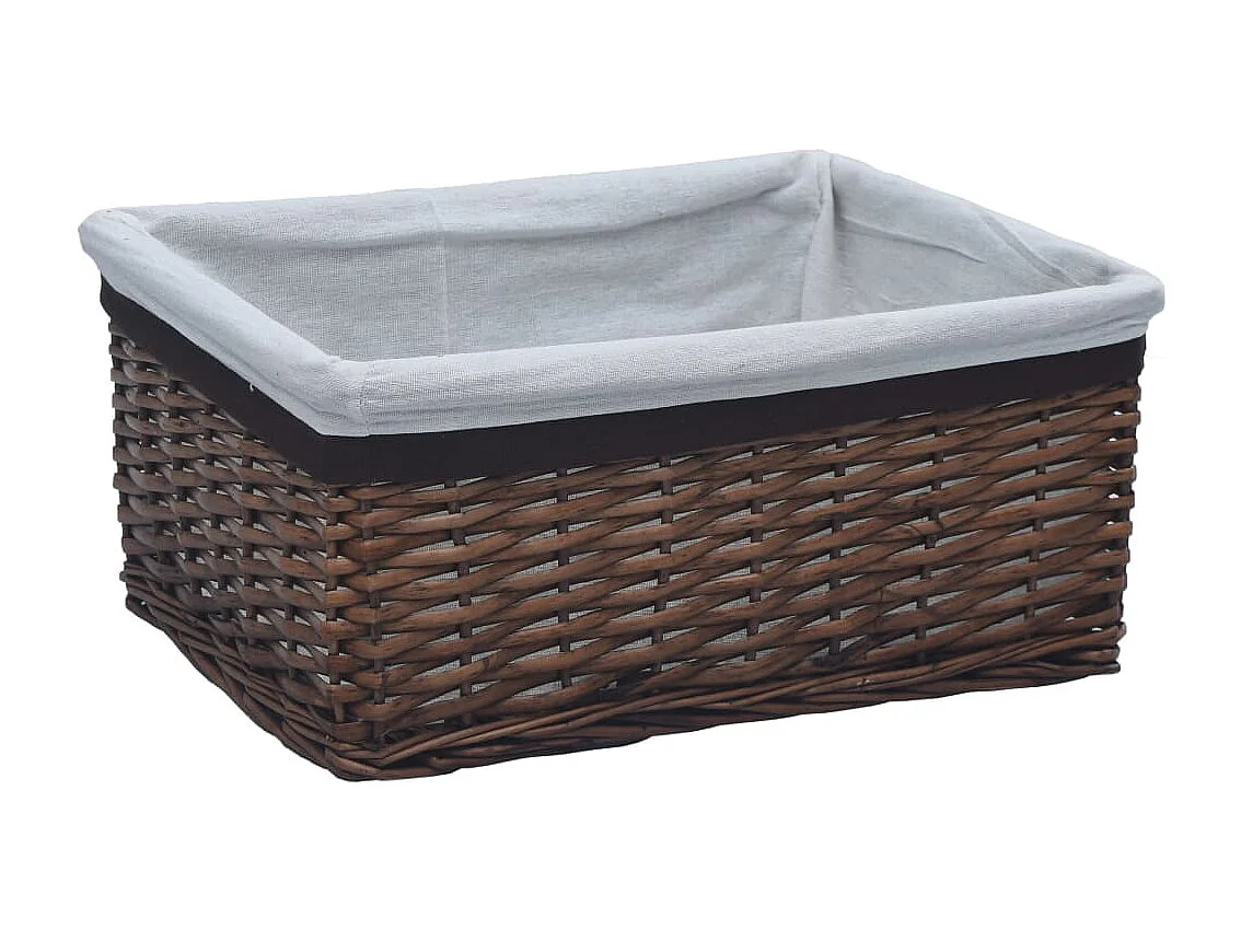 Ensemble de paniers gigognes 3 pcs Marron Saule