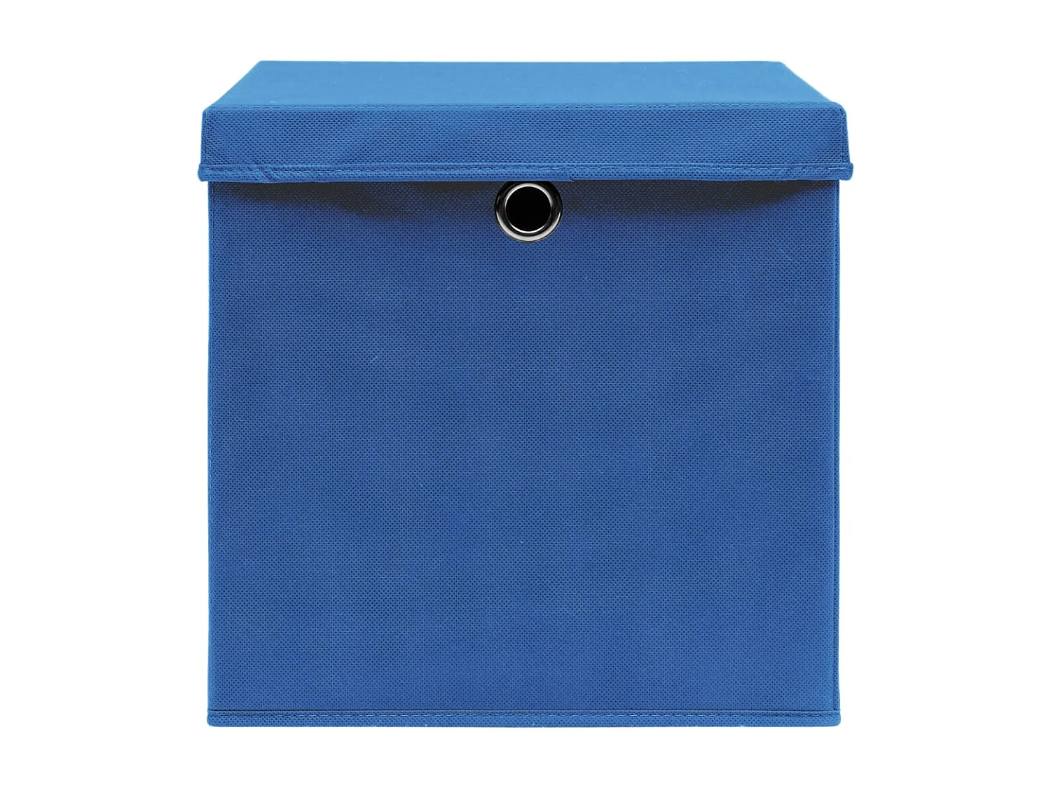 Boîtes de rangement avec couvercle 4 pcs Bleu 32x32x32 cm Tissu