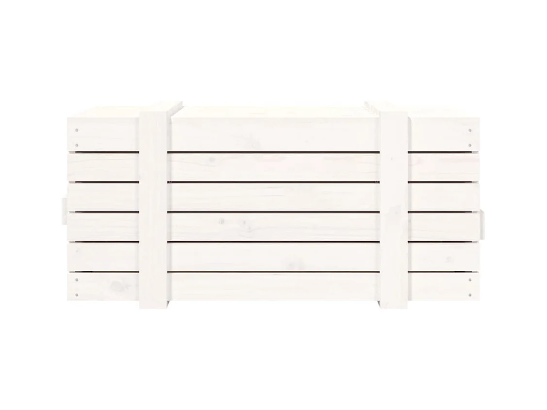 Opbergdoos Wit 91x40,5x42 cm Massief grenenhout