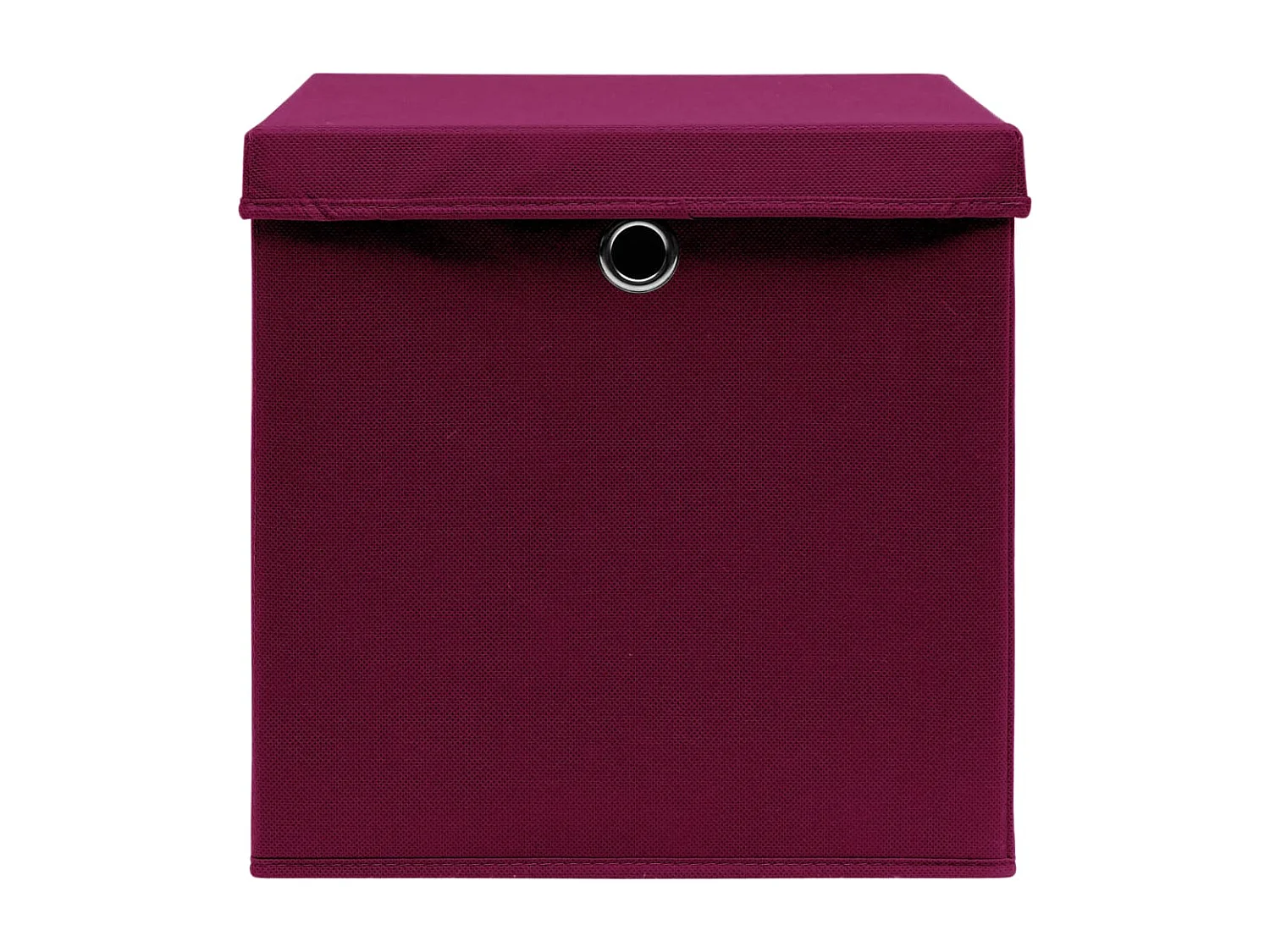 Boîtes de rangement 4 pcs Rouge foncé 32x32x32 cm Tissu