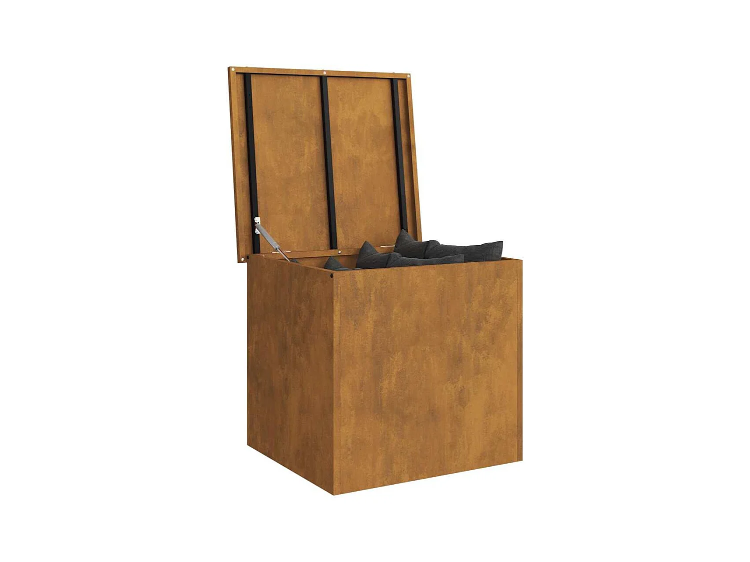 Boîte de Rangement Extérieure Marron 55 x 50.5 x 50 cm