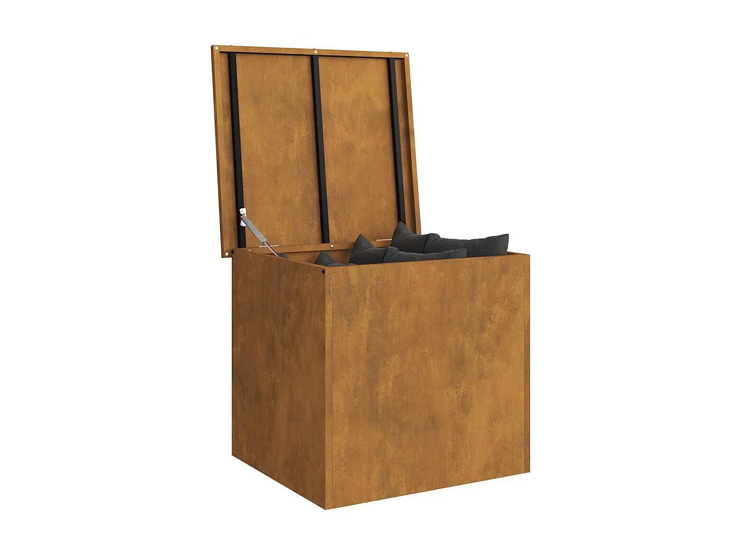 Boîte de Rangement Extérieure Marron 55 x 50.5 x 50 cm