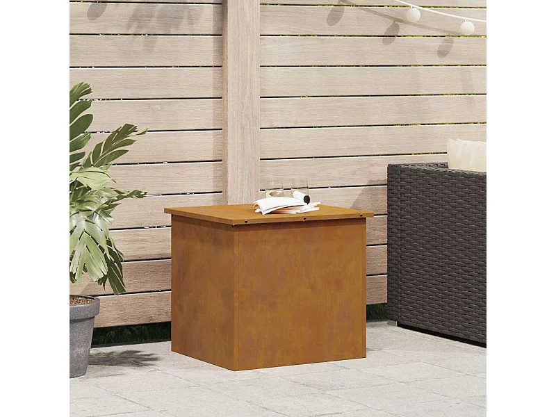 Boîte de Rangement Extérieure Marron 55 x 50.5 x 50 cm