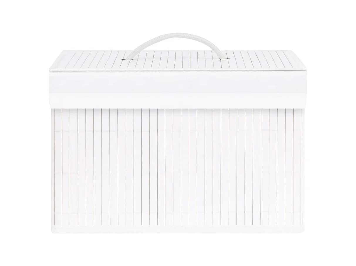 Cajas de almacenamiento de bambú 4 piezas blancas