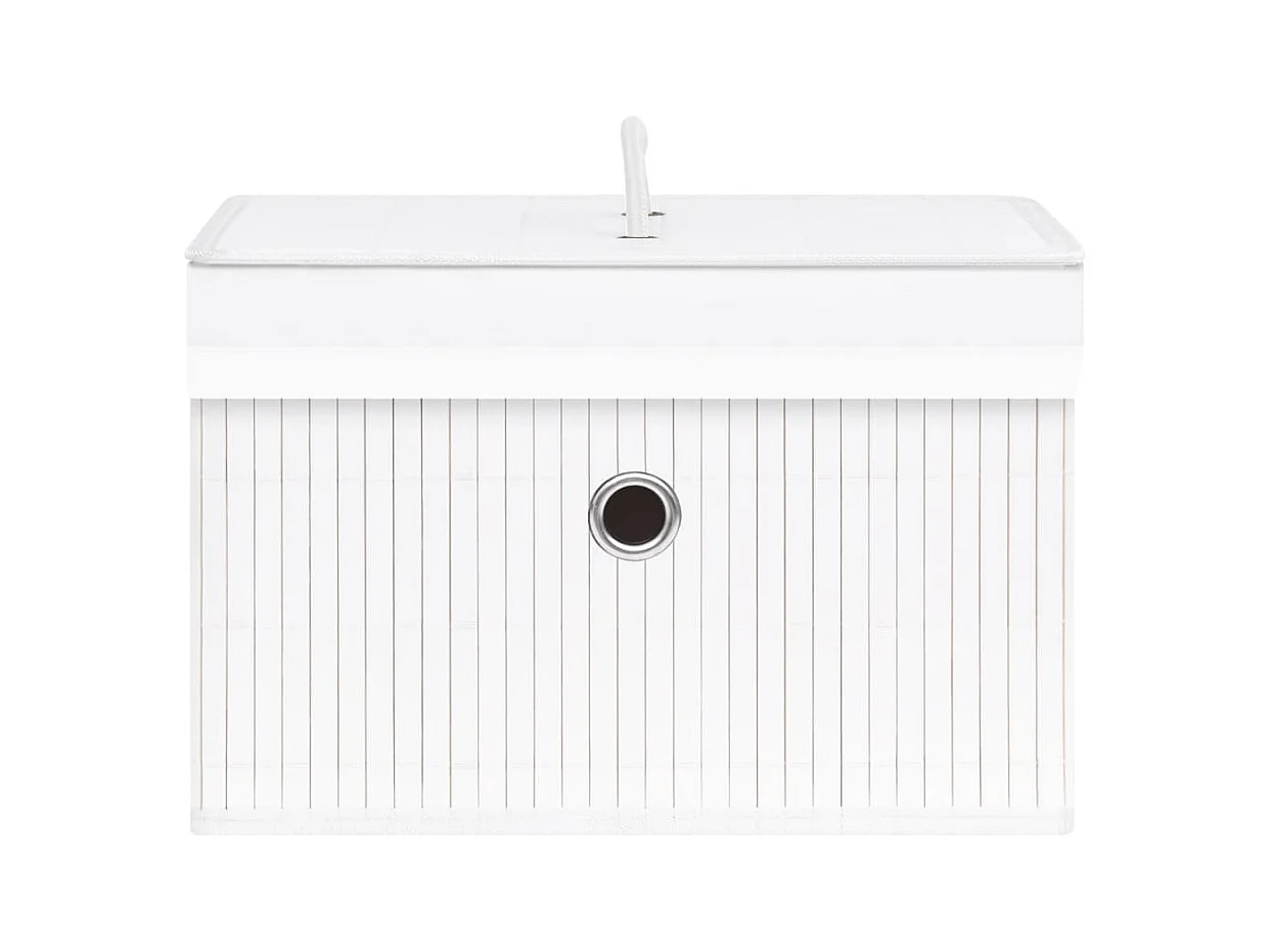 Cajas de almacenamiento de bambú 4 piezas blancas
