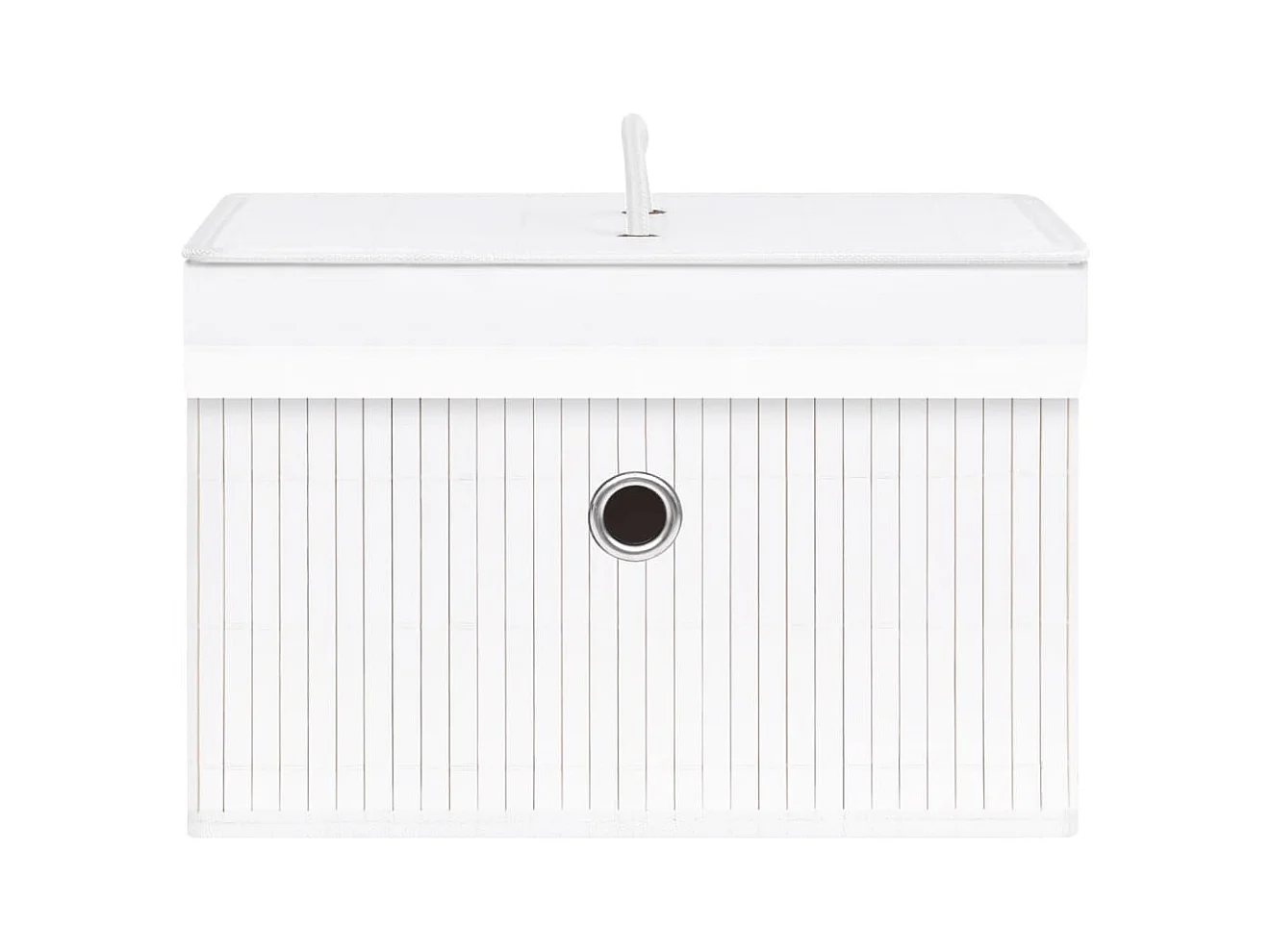 Boîtes de rangement en bambou 4 pcs Blanc