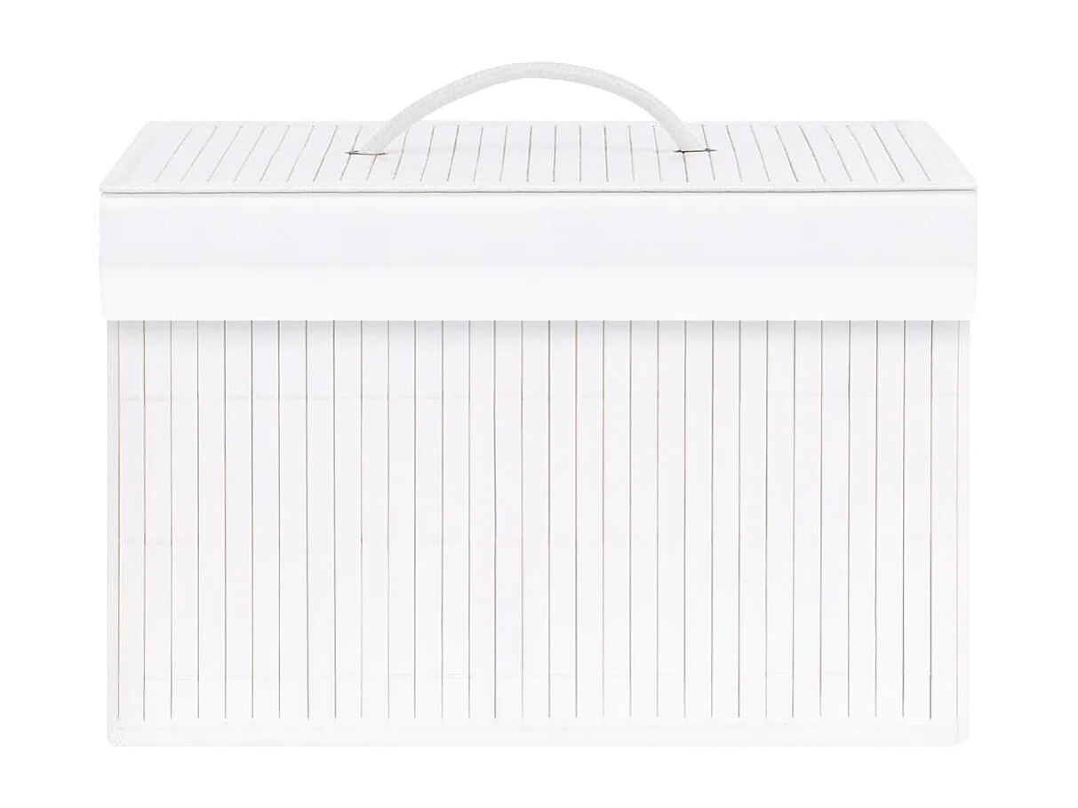 Cajas de almacenamiento de bambú 4 piezas blancas