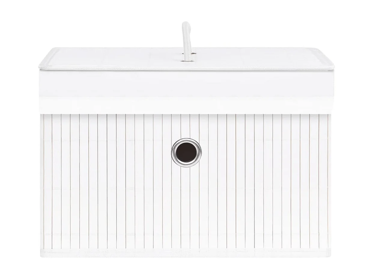 Cajas de almacenamiento de bambú 4 piezas blancas