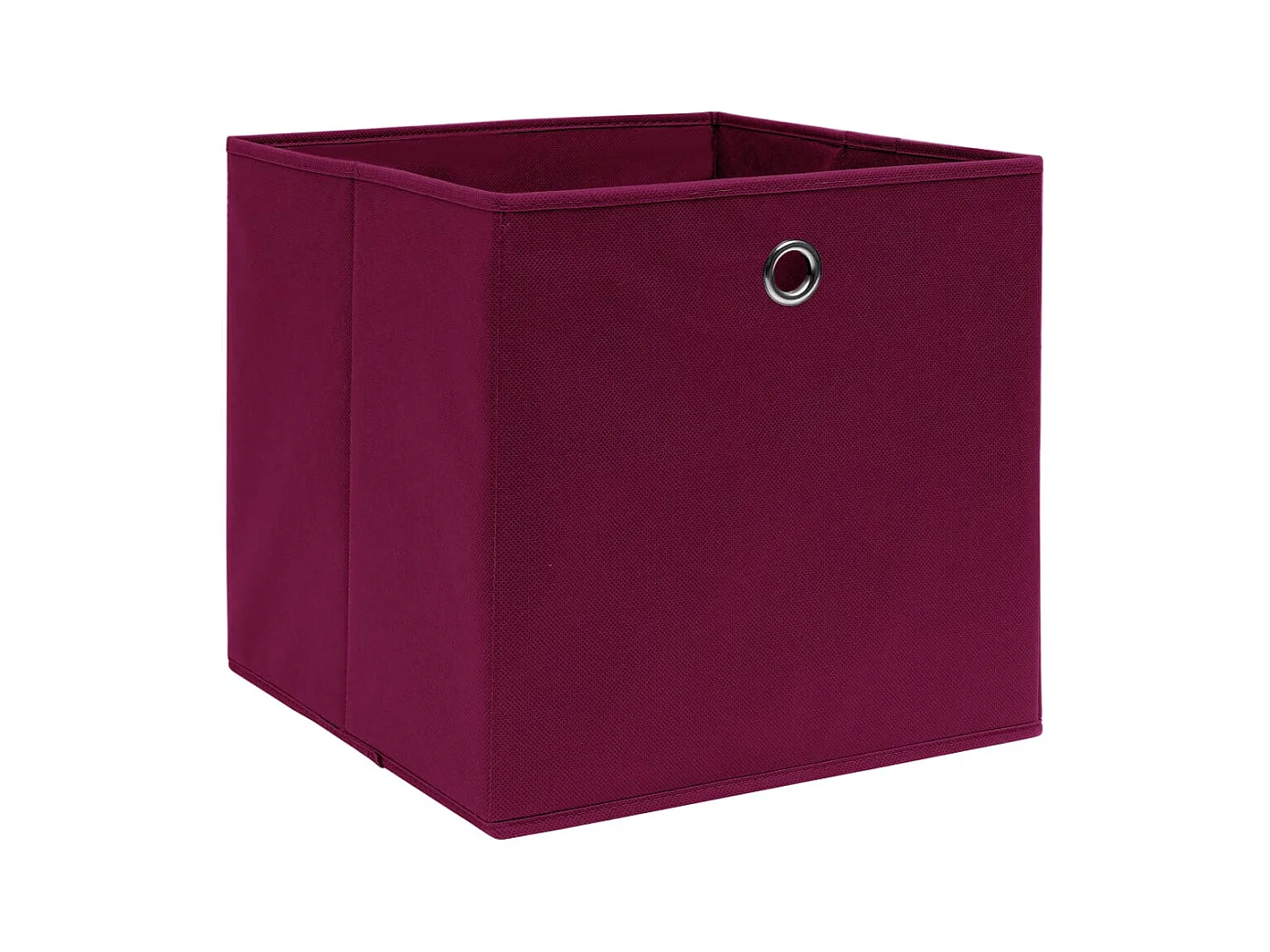 Boîtes de rangement 4 pcs Rouge foncé 32x32x32 cm Tissu