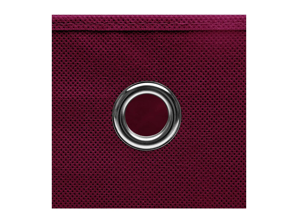 Boîtes de rangement 4 pcs Rouge foncé 32x32x32 cm Tissu
