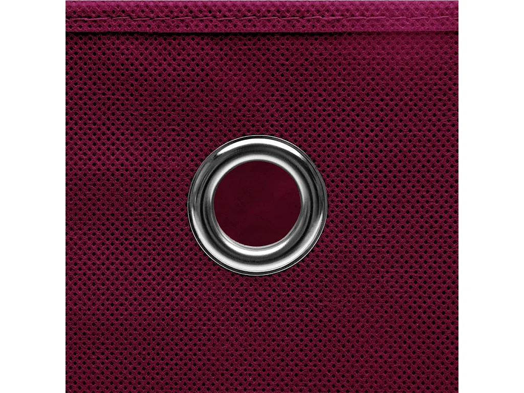 Boîtes de rangement 4 pcs Rouge foncé 32x32x32 cm Tissu