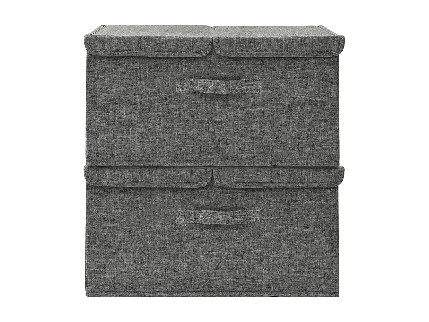 Boîtes de rangement 2 pcs Tissu 50x30x25 cm Anthracite
