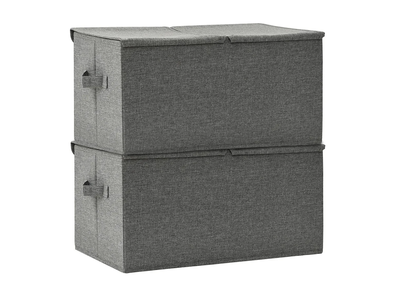Boîtes de rangement 2 pcs Tissu 50x30x25 cm Anthracite