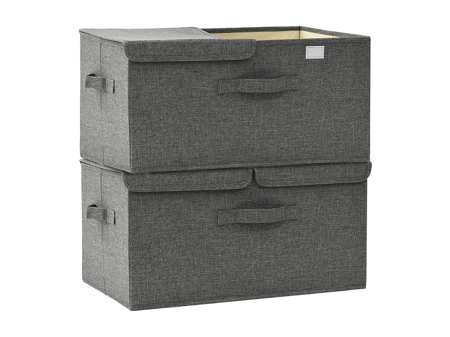 Boîtes de rangement 2 pcs Tissu 50x30x25 cm Anthracite