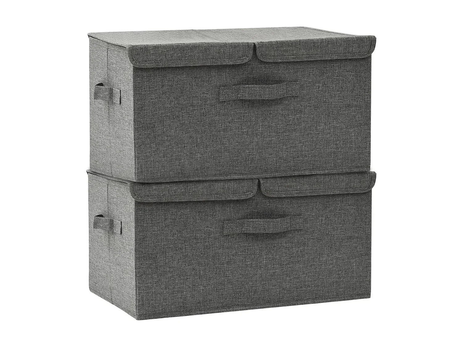 Boîtes de rangement 2 pcs Tissu 50x30x25 cm Anthracite