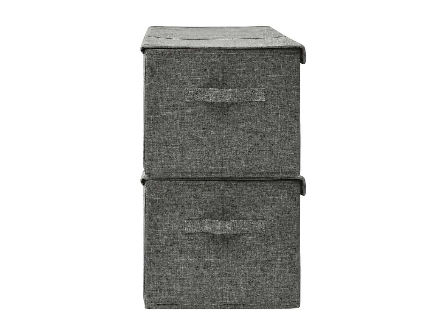 Boîtes de rangement 2 pcs Tissu 50x30x25 cm Anthracite