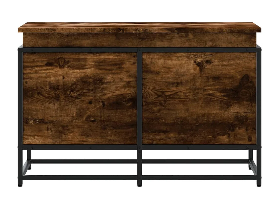 Boîte de rangement avec couvercle chêne fumé bois d'ingénierie