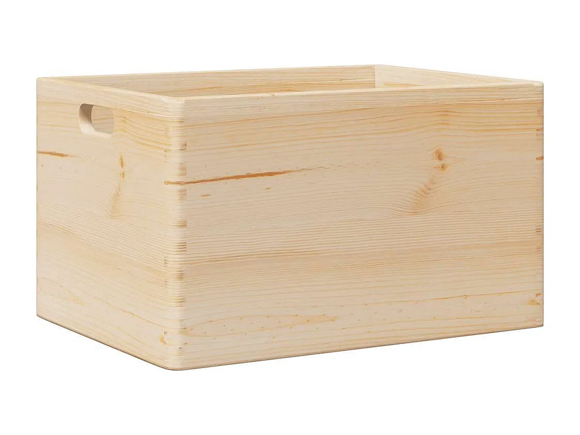 Boîte en bois avec poignées 40x30x23 cm bois de pin massif