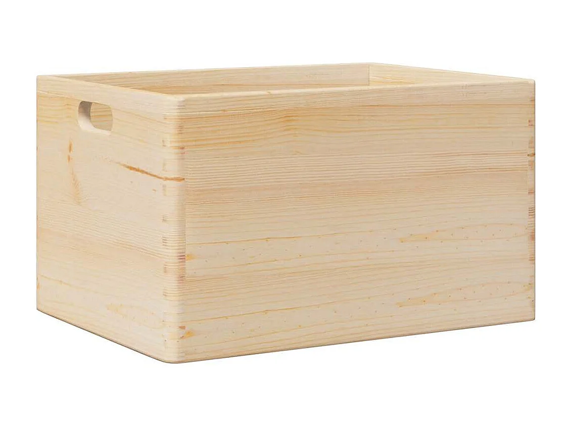 Boîte en bois avec poignées 40x30x23 cm bois de pin massif