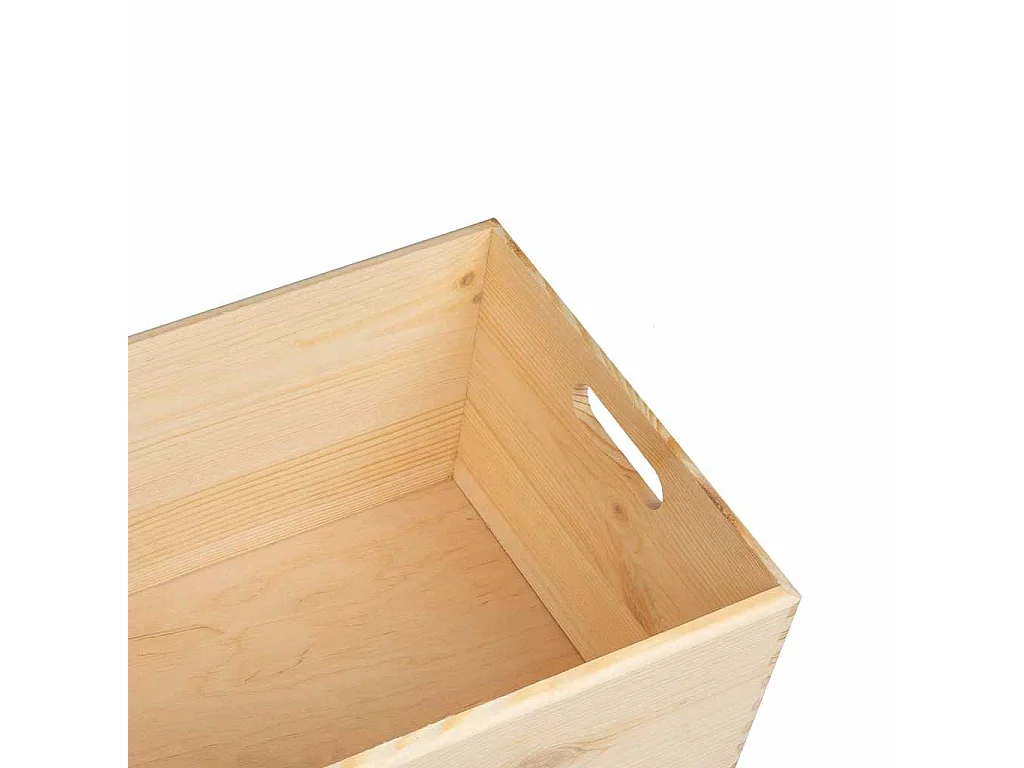 Boîte en bois avec poignées 40x30x23 cm bois de pin massif