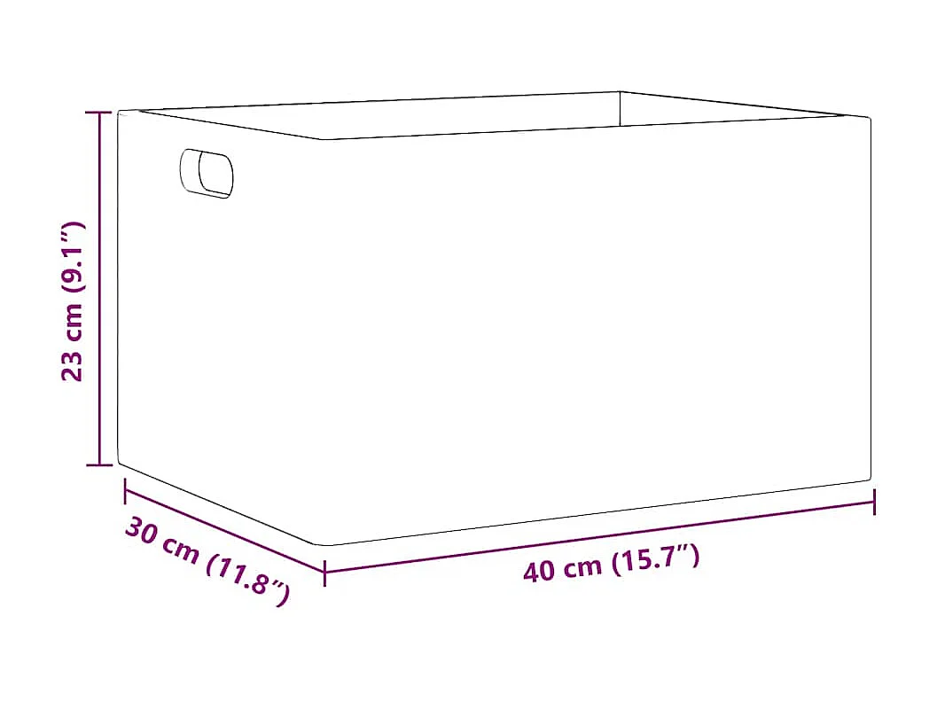Boîte en bois avec poignées 40x30x23 cm bois de pin massif