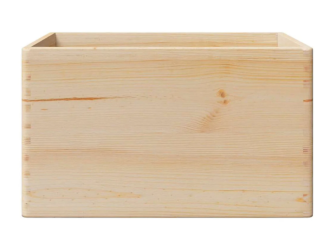 Boîte en bois avec poignées 40x30x23 cm bois de pin massif