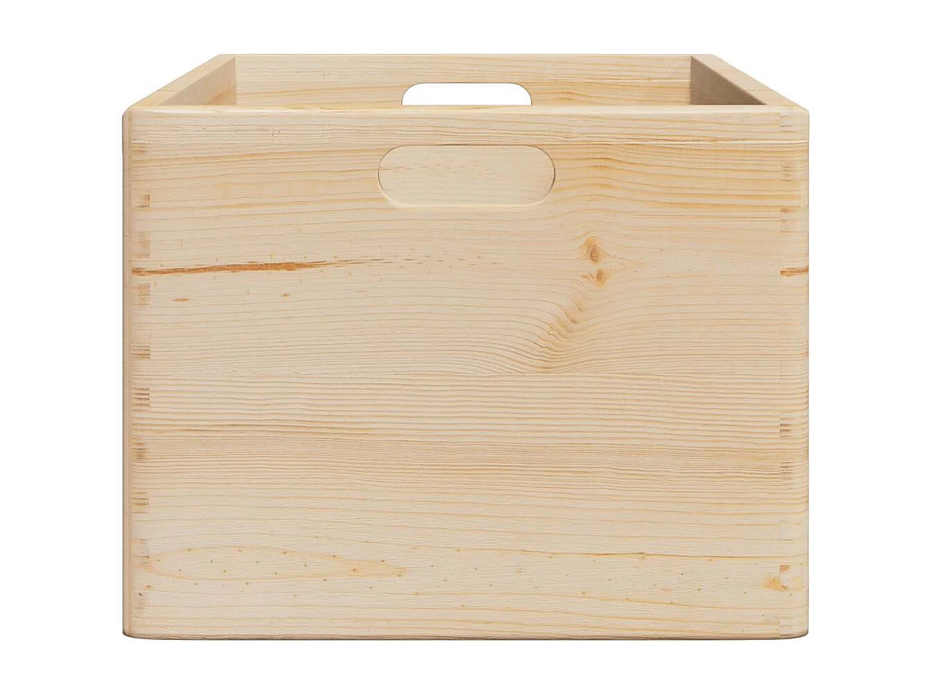 Boîte en bois avec poignées 40x30x23 cm bois de pin massif