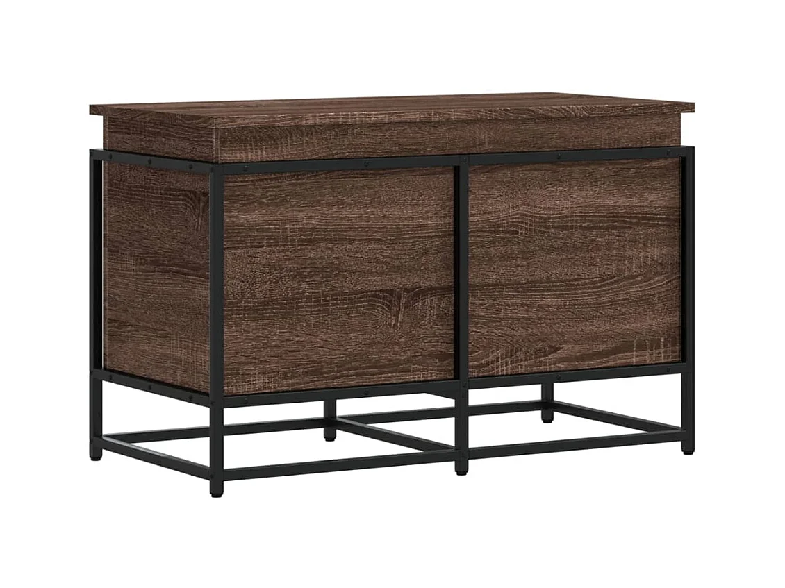 Boîte de rangement avec couvercle chêne marron bois ingénierie