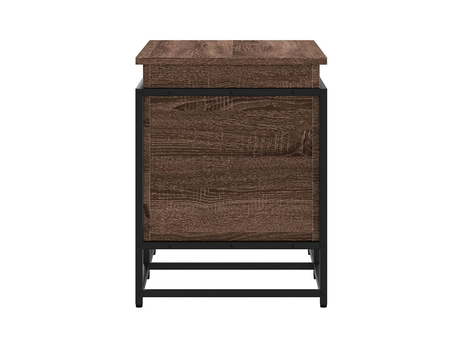 Boîte de rangement avec couvercle chêne marron bois ingénierie