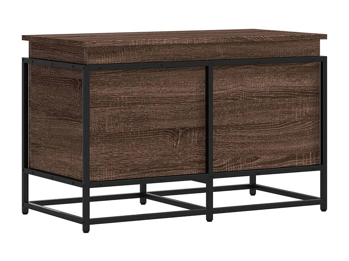 Boîte de rangement avec couvercle chêne marron bois ingénierie