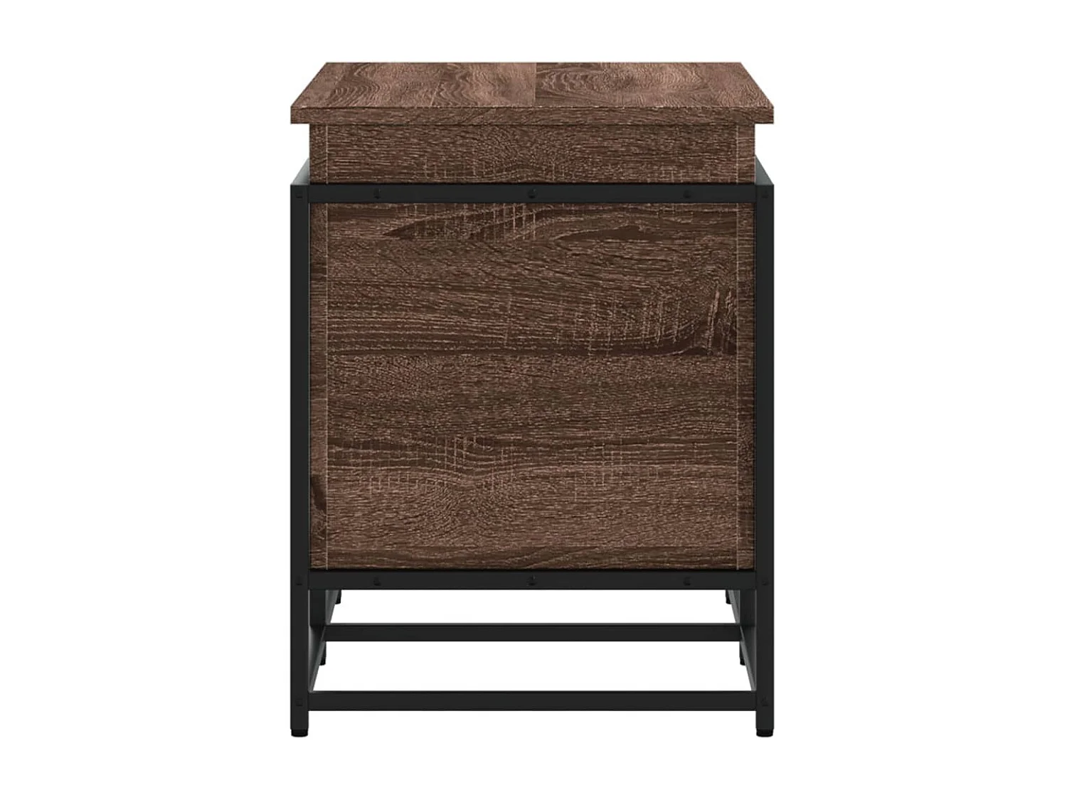 Boîte de rangement avec couvercle chêne marron bois ingénierie