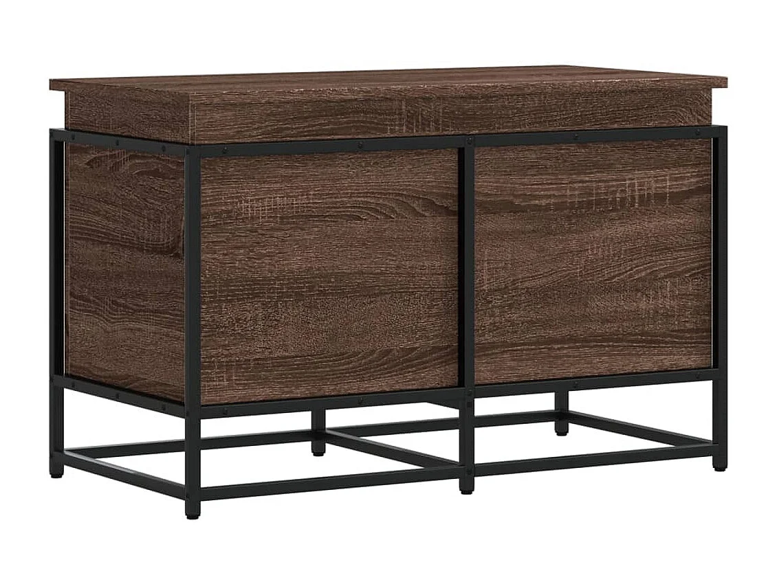 Boîte de rangement avec couvercle chêne marron bois ingénierie