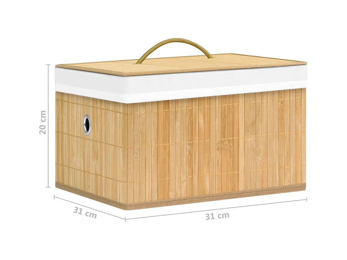 Boîtes de rangement en bambou 4 pcs