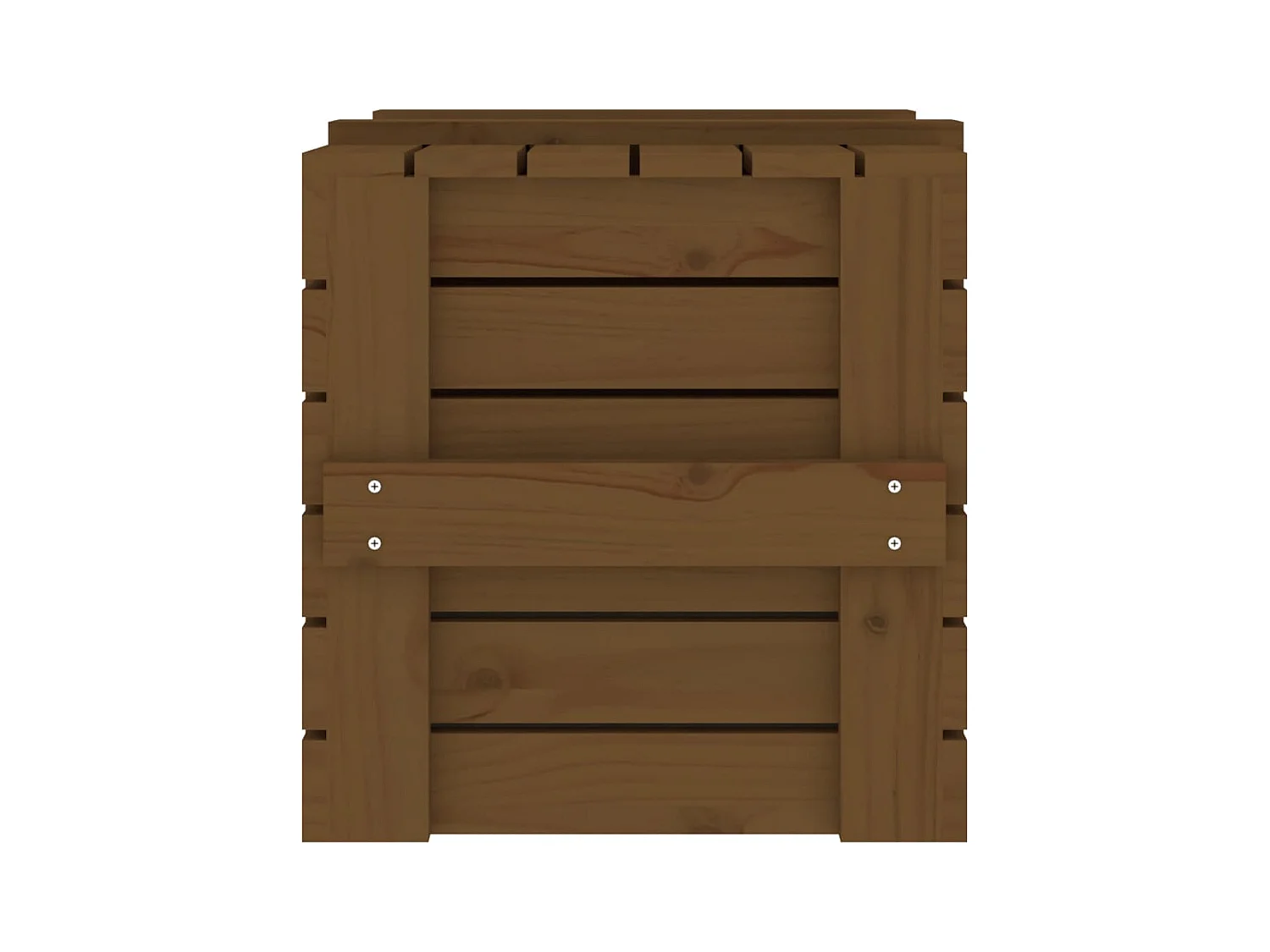 Boîte de rangement Marron miel 58x40,5x42 cm Bois massif pin