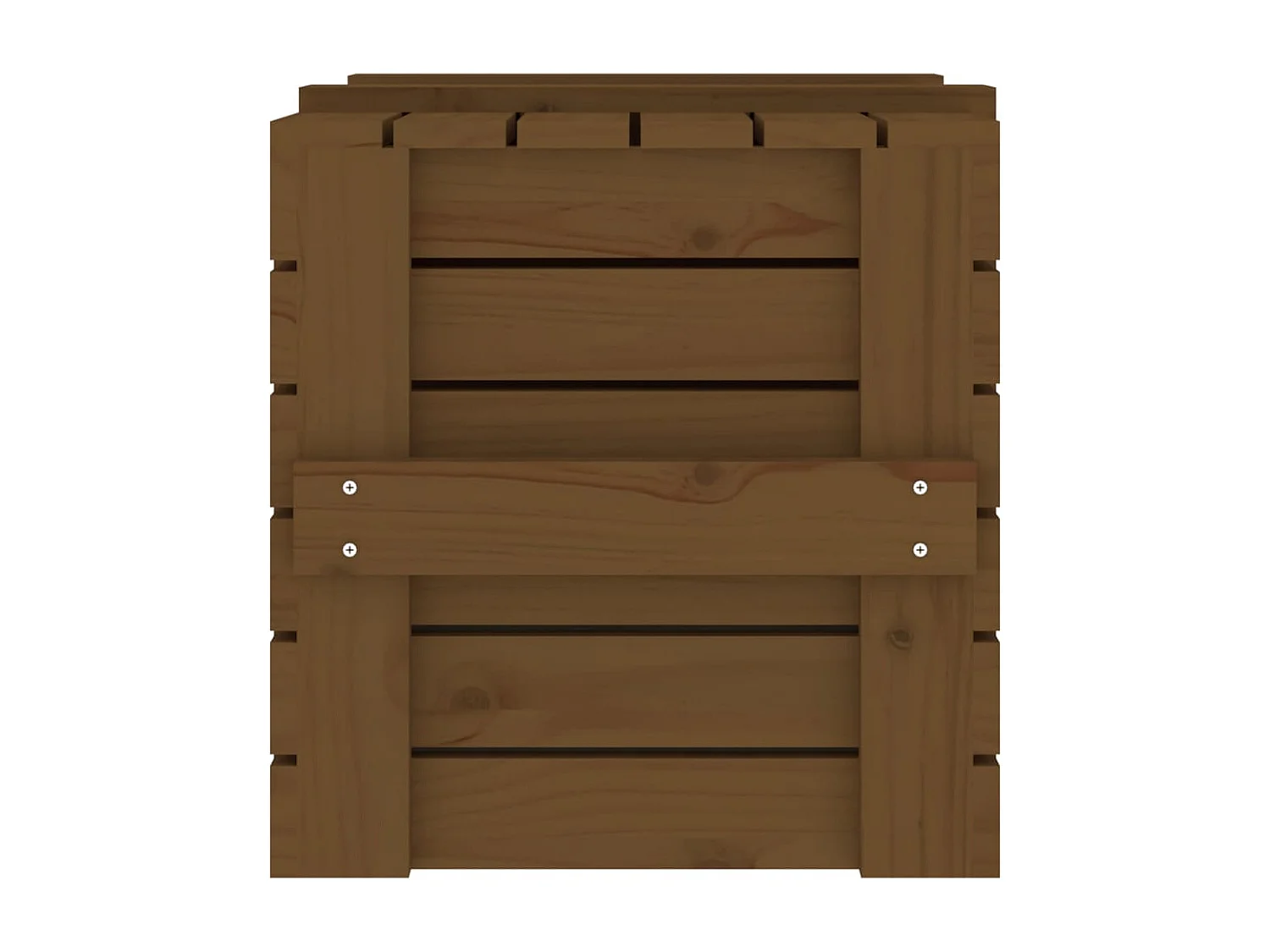 Boîte de rangement Marron miel 58x40,5x42 cm Bois massif pin