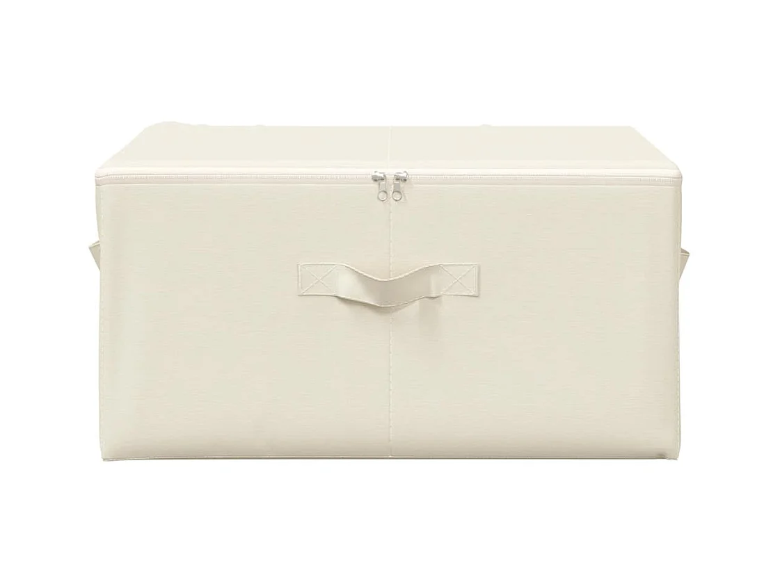 Boîtes de rangement 2 pcs Tissu 43x34x23 cm Crème