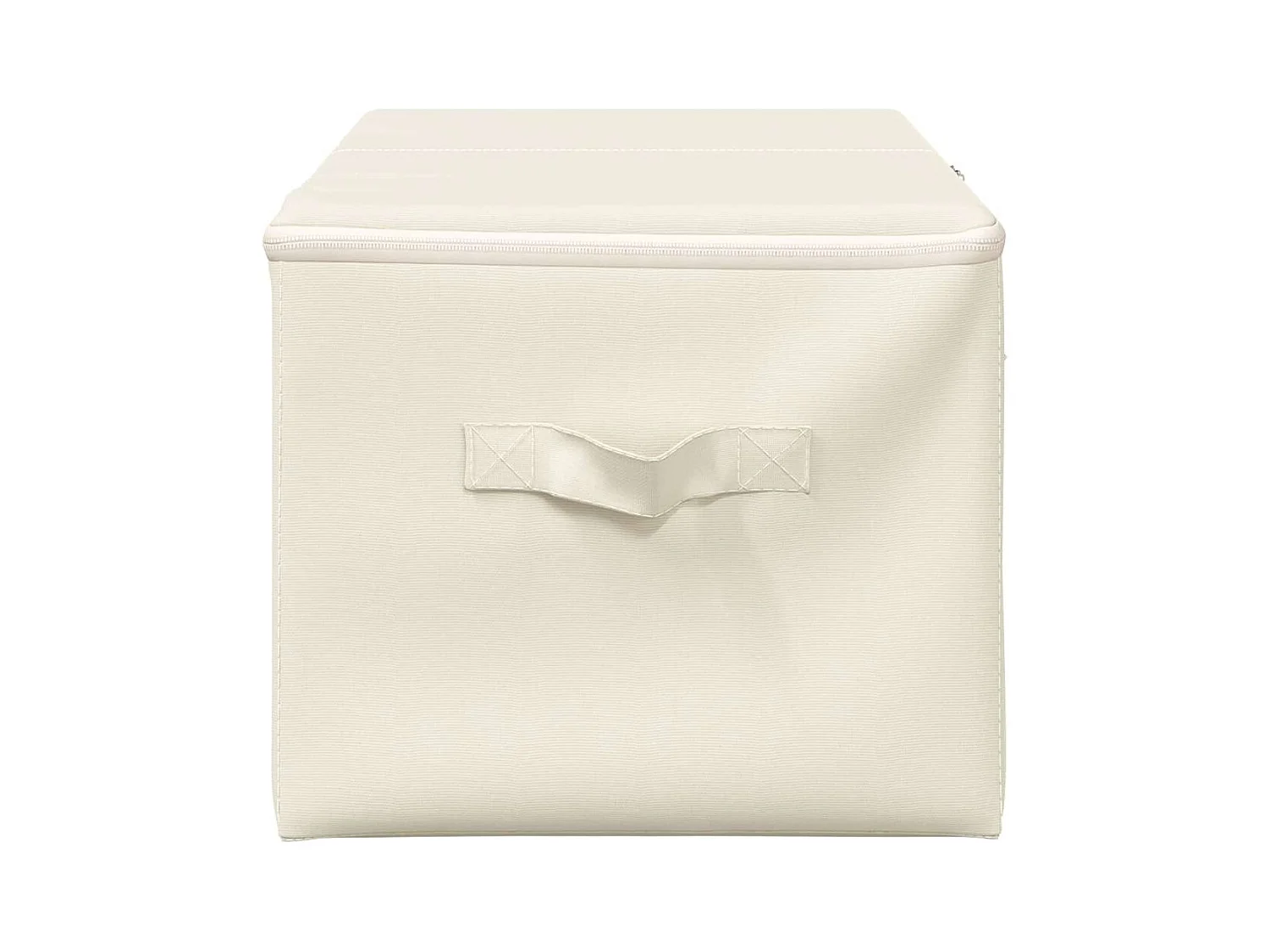 Boîtes de rangement 2 pcs Tissu 43x34x23 cm Crème