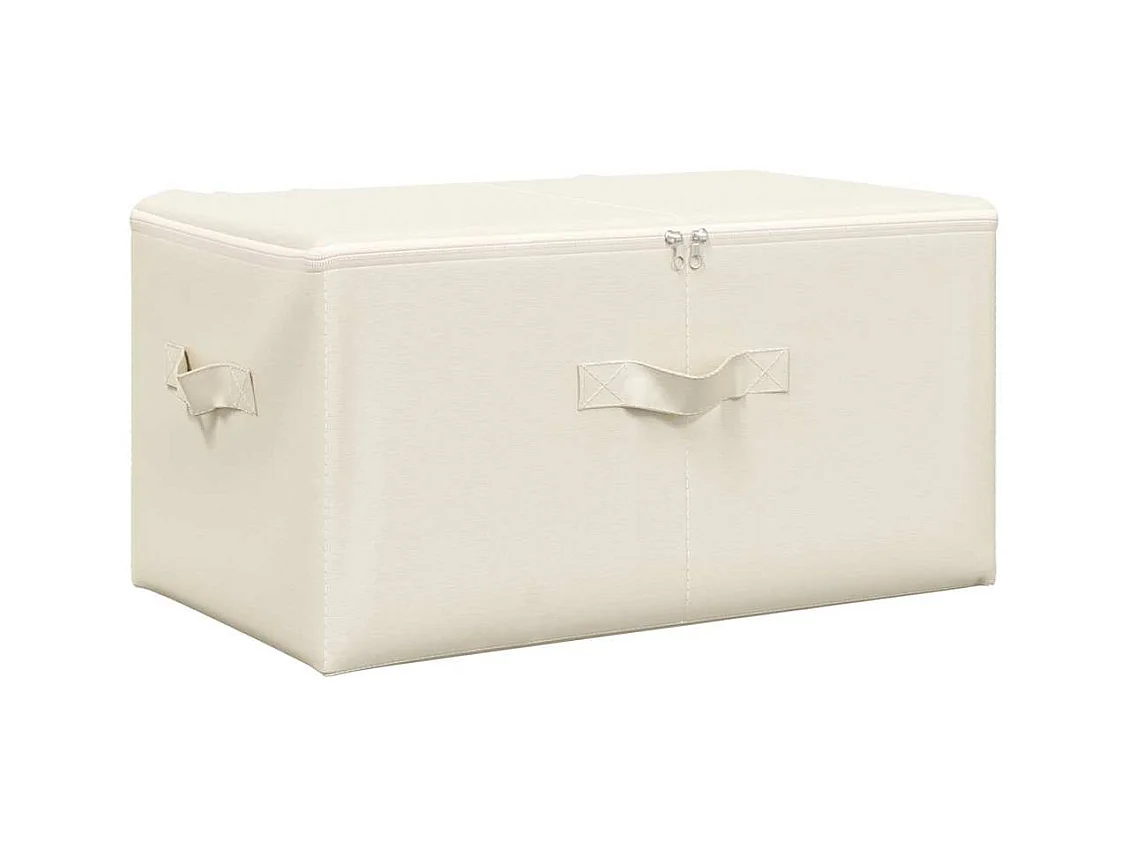 Boîtes de rangement 2 pcs Tissu 43x34x23 cm Crème