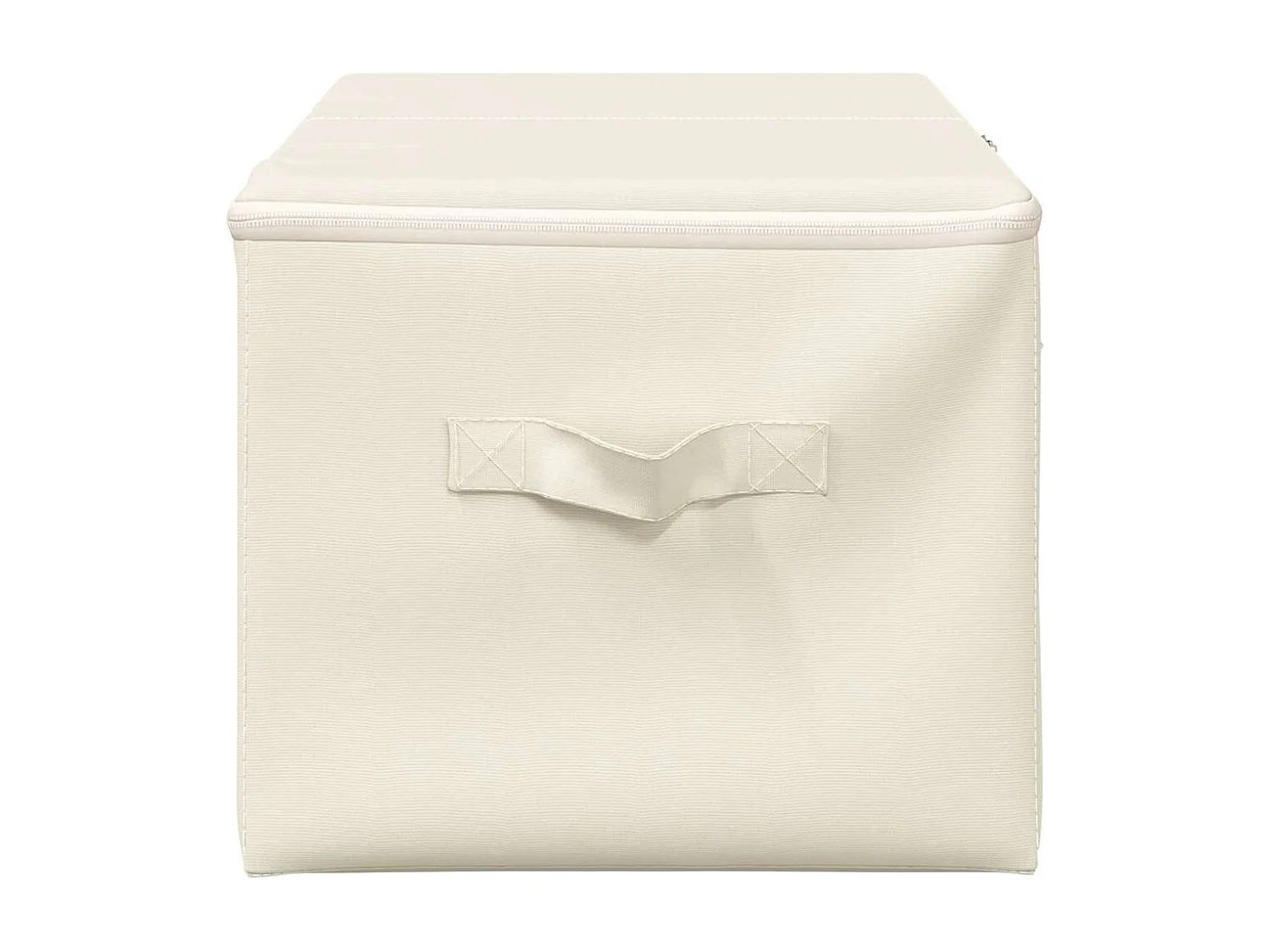 Boîtes de rangement 2 pcs Tissu 43x34x23 cm Crème