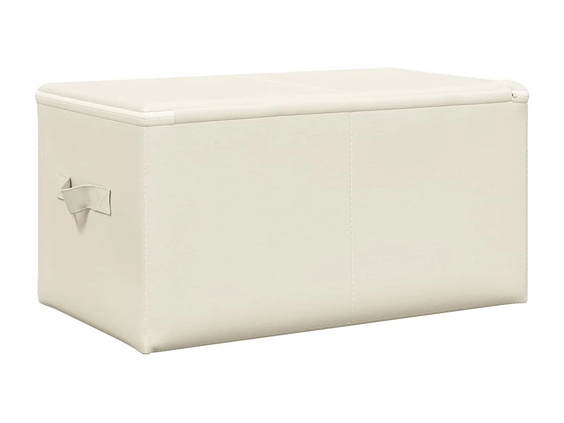 Boîtes de rangement 2 pcs Tissu 43x34x23 cm Crème