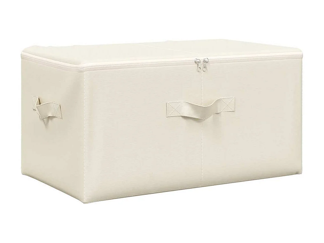 Boîtes de rangement 2 pcs Tissu 43x34x23 cm Crème