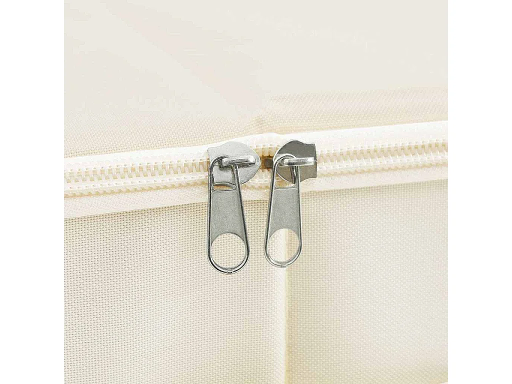 Boîtes de rangement 2 pcs Tissu 43x34x23 cm Crème