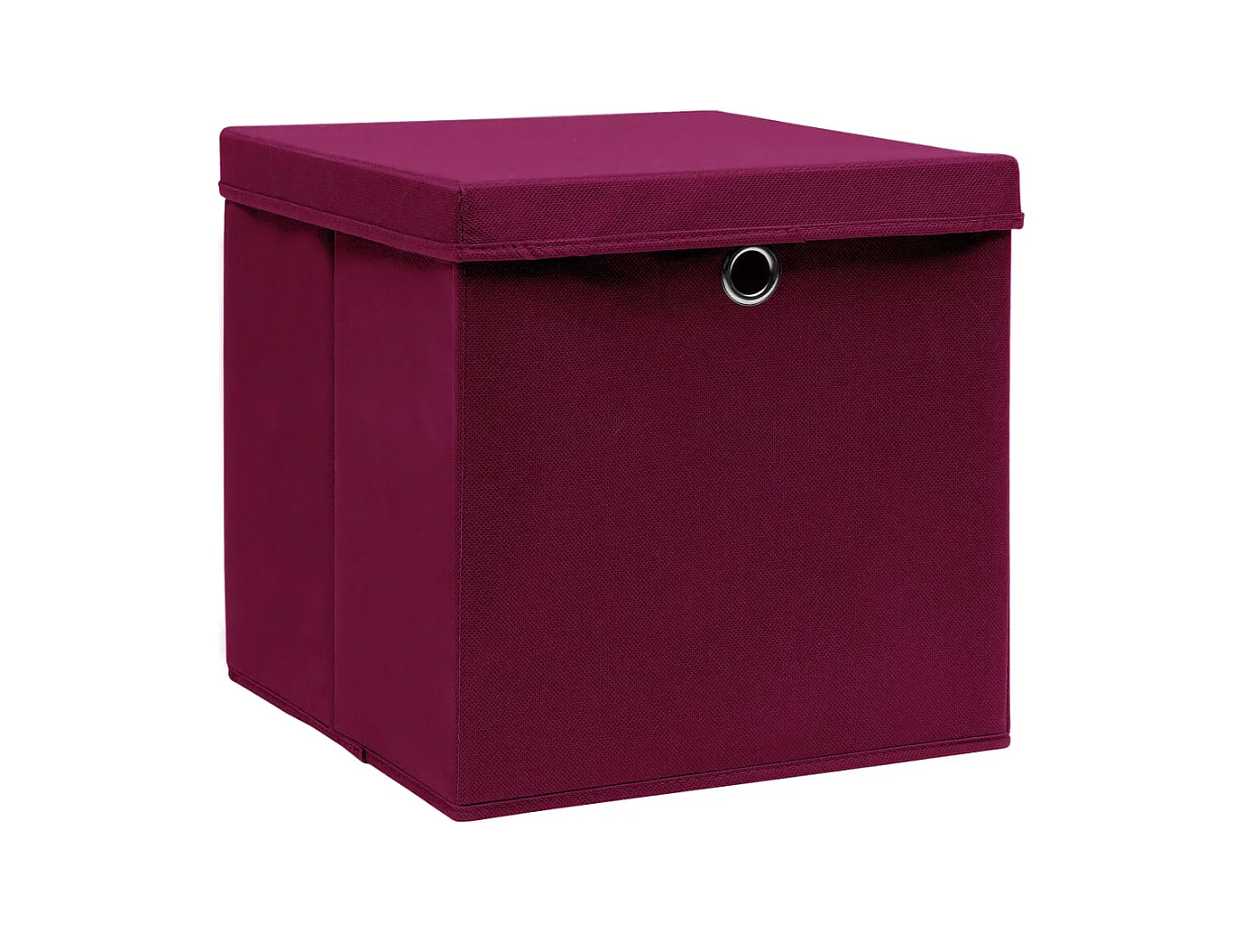 Boîtes de rangement avec couvercles 4pcs 28x28x28cm Rouge foncé