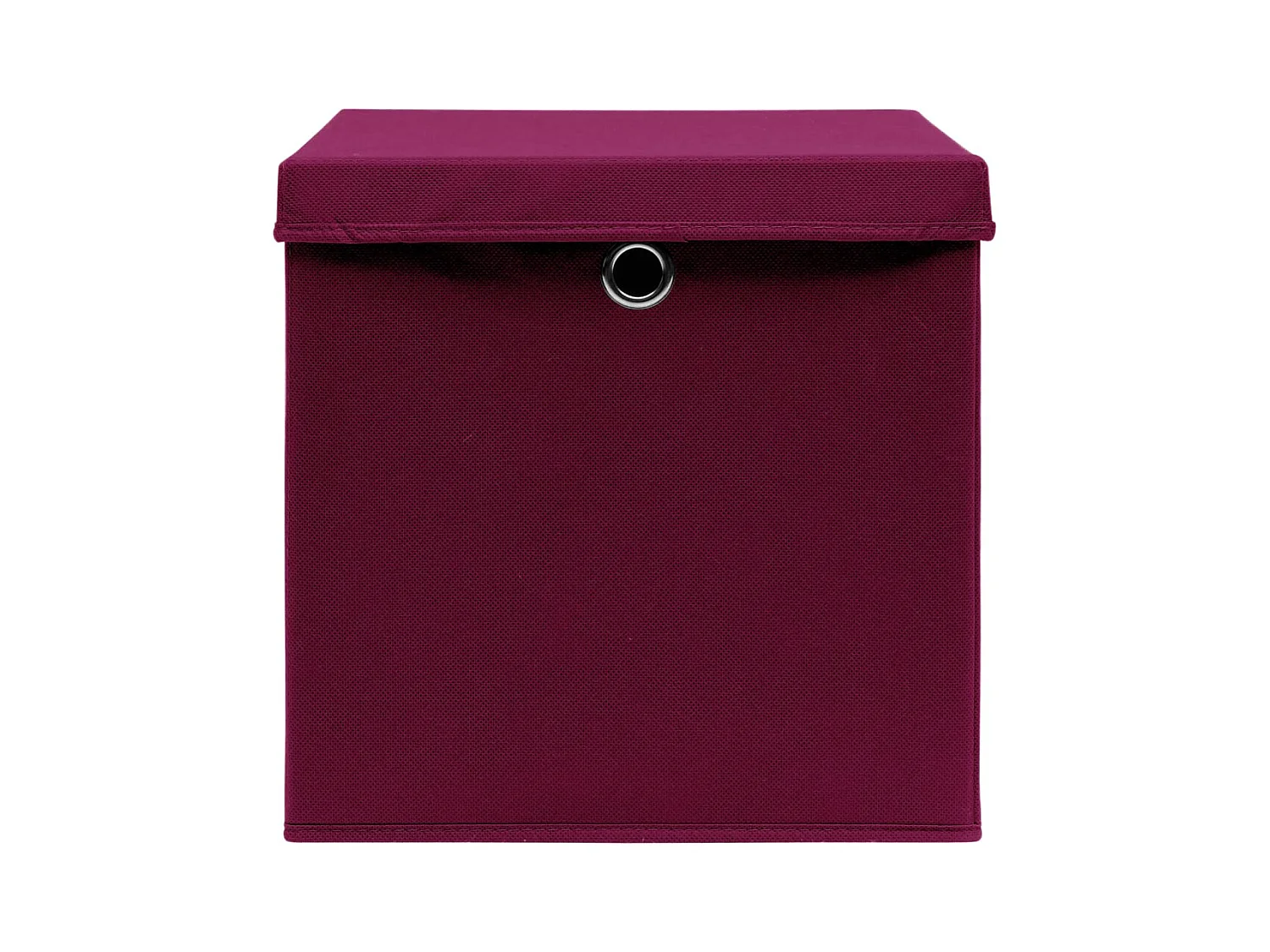Boîtes de rangement avec couvercles 4pcs 28x28x28cm Rouge foncé