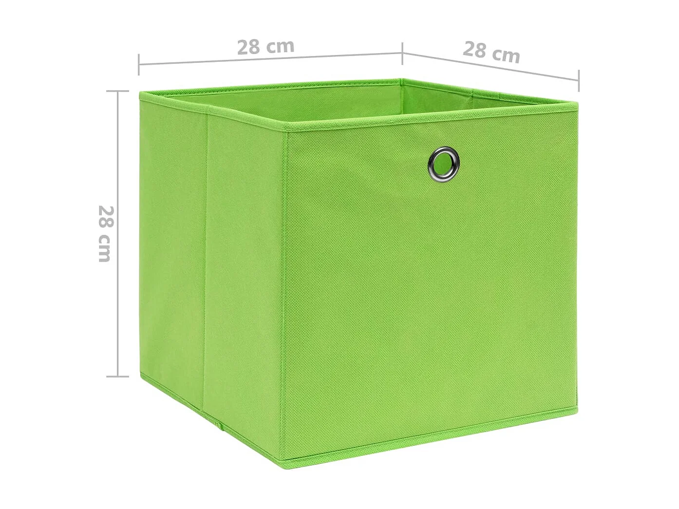 Boîtes de rangement 10 pcs Tissu intissé 28x28x28 cm Vert