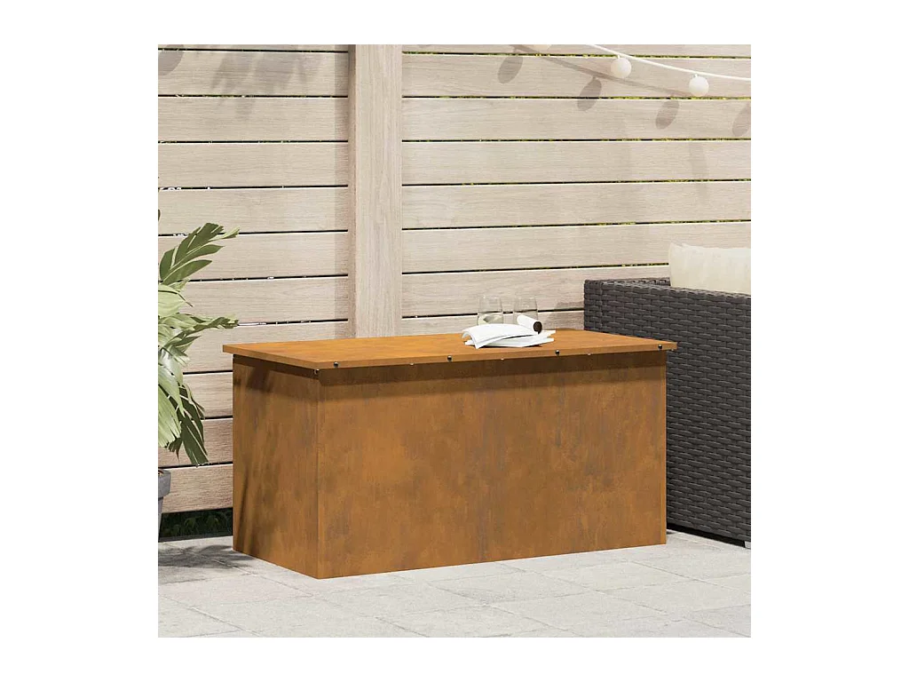 Boîte de Rangement Extérieure Marron 100 x 50.5 x 50 cm