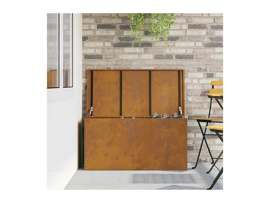 Boîte de Rangement Extérieure Marron 100 x 50.5 x 50 cm