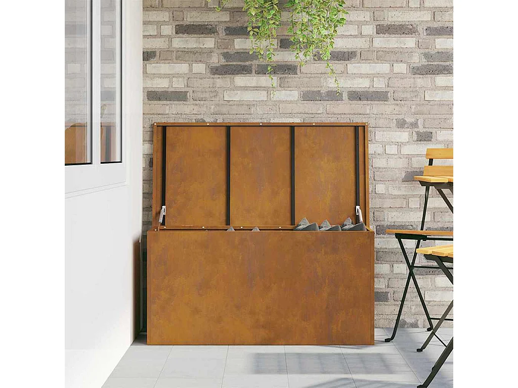 Boîte de Rangement Extérieure Marron 100 x 50.5 x 50 cm