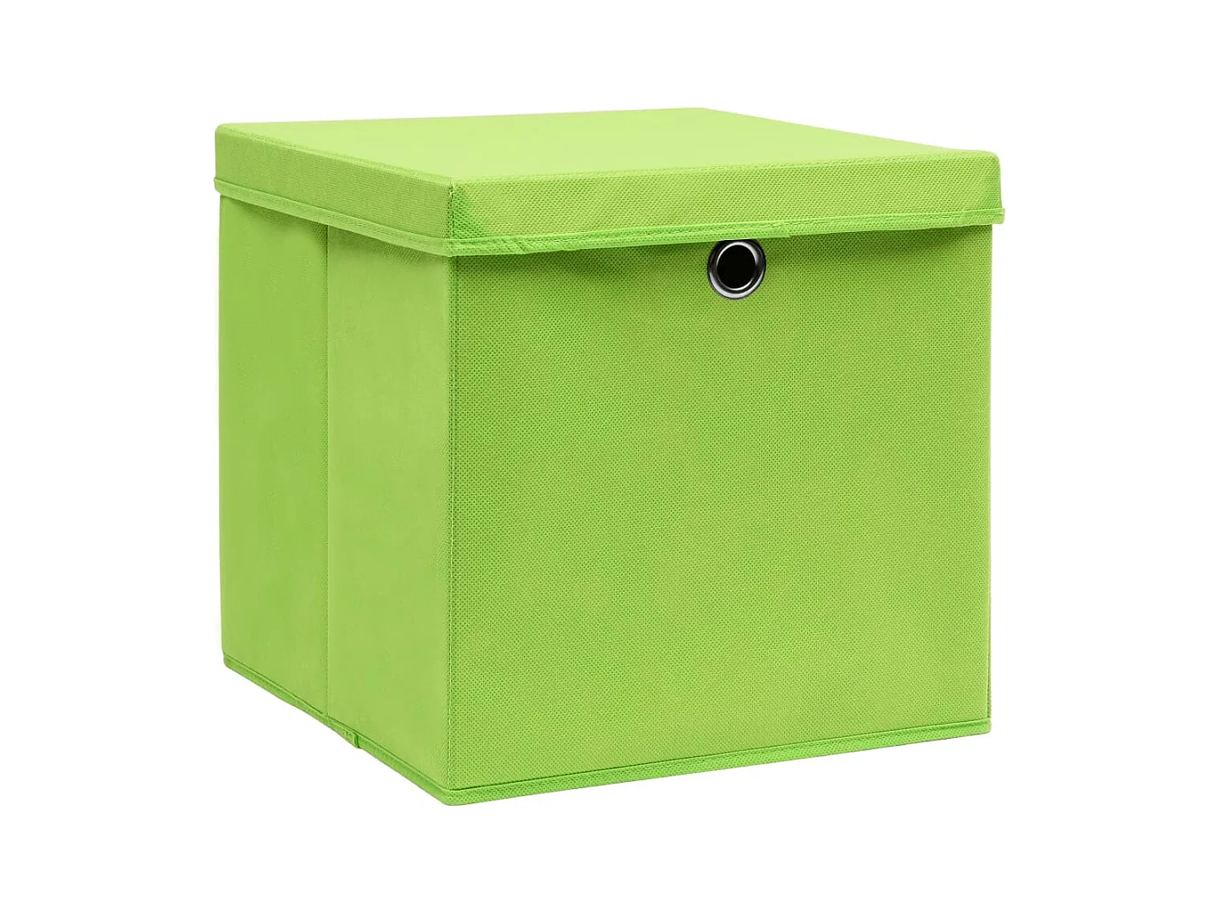 Boîtes de rangement avec couvercles 10 pcs 28x28x28 cm Vert